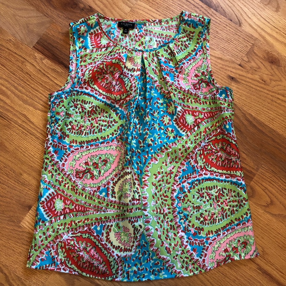 *SOLD* Talbots sleeveless silk blouse